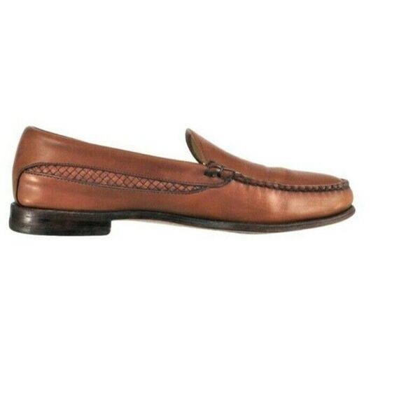Leather Loafer Ashby  Weave Grandpacore Chestnut Allen Edmonds Men's Size 10 D - Picture 2 of 8
